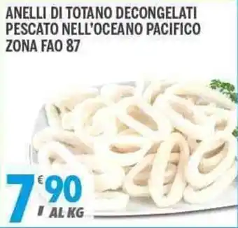 Anelli di Totano Decongelati Pescato Nell'Oceano Pacifico Zona Fao 87