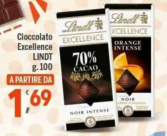 Supermercati Dok Lindt Cioccolato Excellence g. 100 offerta
