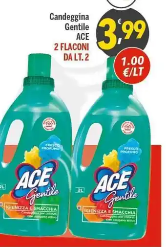 Supermercati Dok Ace Candeggina Gentile 2 Flaconi da lt. 2 offerta
