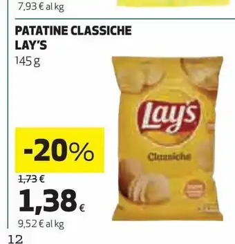 Coop Patate classiche lay's 145 g offerta
