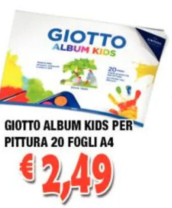 Giotto Album Kids Per Pittura 20 Folgi A4