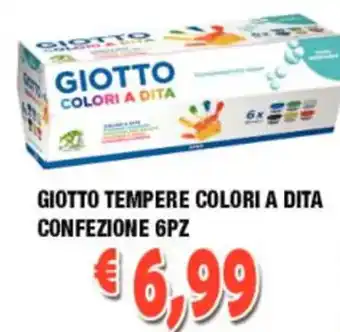 Cossuto Giotto Tempere Colori a Dita Confezione 6 pz offerta