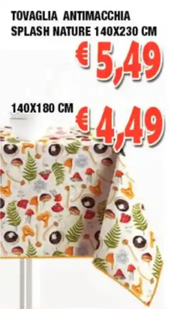 Cossuto Tovaglia Antimacchia Splash Nature 140 x 230 cm offerta