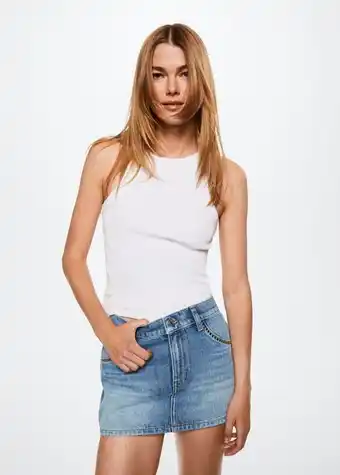 Minigonna denim borchie