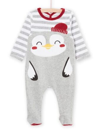 Heather grey babygrow