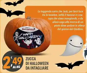 Supermercati Dok Zucca di Halloween da Intagliare offerta