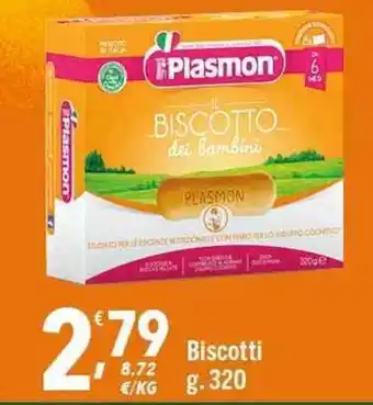 Supermercati Dok Plasmon Biscotti g. 320 offerta