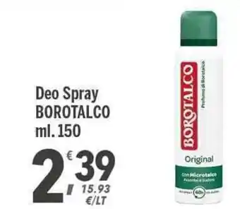 Supermercati Dok Borotalco Deo Spray ml. 150 offerta