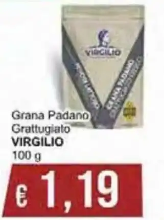 Italy Cash Virgilio Grana Padano Grattugiato 100 g offerta