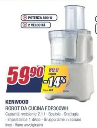 Trony Kenwood Robot Da Cucina FDP300WH offerta