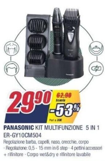Trony Panasonic Kit Multifunzione 5 in 1 ER-GY10CM504 offerta