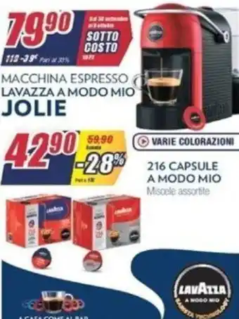 Trony Lavazza Macchina Espresso A Modo Mio Jolie offerta