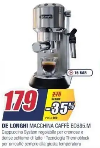 Trony De Longhi Macchina Caffè EC685M offerta