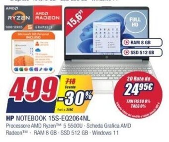 Trony HP Notebook 15S-EQ2064NL offerta