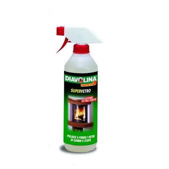 Diavolina sgrassatore per vetri stufe caminetti
