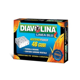 Mondo Brico Diavolina accendifuoco linea blu 48 cubi offerta