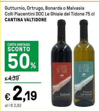 Iper La Grande Cantina valtidone Vino bianco offerta