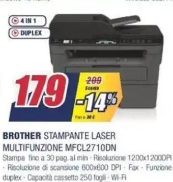 Trony Brother Stampante Laser Multifunzione MFCL2710DN offerta