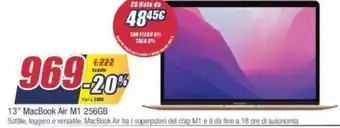 Trony MacBook Air M1 13" 256GB offerta