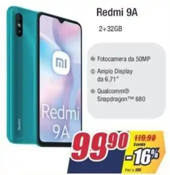 Trony Xiaomi Redmi 9A 2+32GB offerta