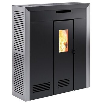 Stufa a pellet canalizzabile daglan 9 kw grigia