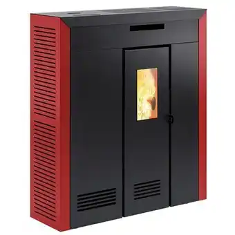 OBI Stufa a pellet canalizzabile daglan 9 kw rossa offerta