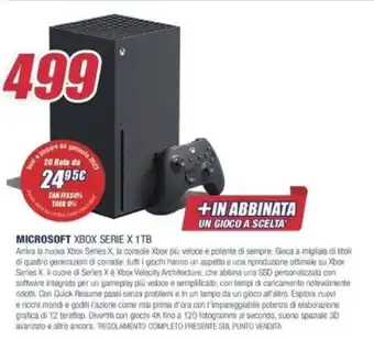 Trony Microsoft XBOX Serie X 1TB offerta