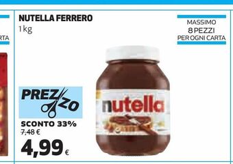 Coop Nutella ferrero offerta