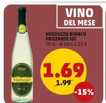 PENNY Verduzzo bianco frizzante igt offerta