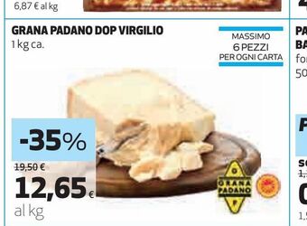 Coop Grana padano dop virgilio offerta