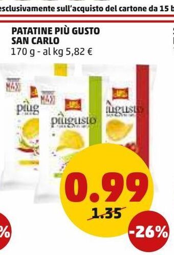 PENNY Patatine piu gusto san carlo offerta