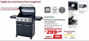 Bricocenter Barbecue a gas kenton 4 bruciatori offerta