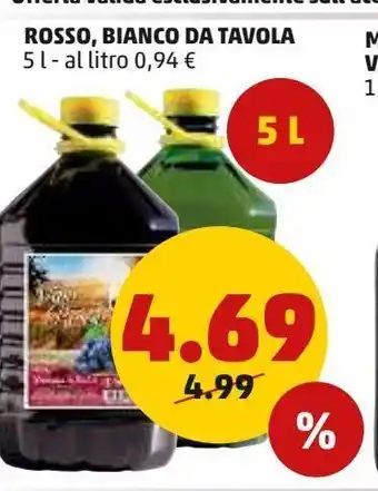 PENNY Rosso, bianco da tavola offerta