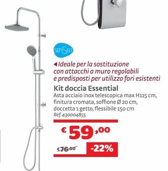 Bricocenter Kit doccia essential offerta