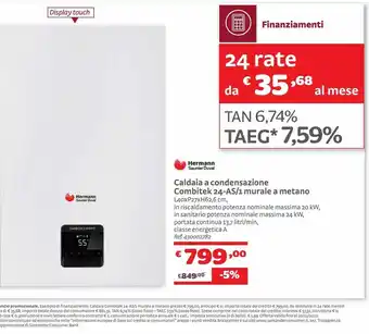 Bricocenter Caldaia a condensazione combitek 24-as/1 murale a metano offerta