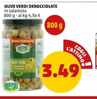 PENNY Olive verdi denocciolatte offerta