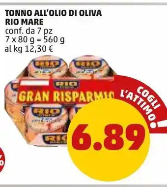 PENNY Tonno all'olio di oliva rio mare offerta