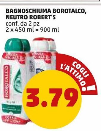 PENNY Bagnoschiuma borotalco, neutro roberts offerta