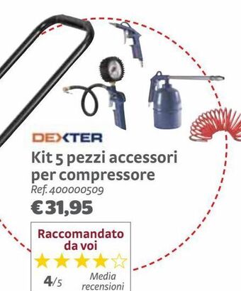 Bricocenter Kit 5 pezzi accessori per compressore offerta
