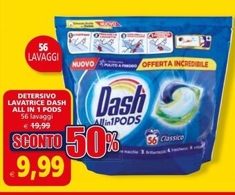 Il Gigante Detersivo lavatrice dash all in 1 pods offerta