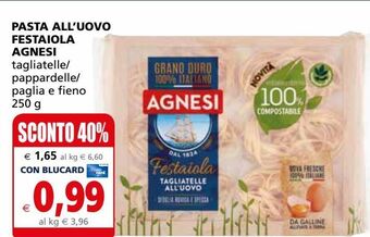 Il Gigante Pasta all'uovo festaiola agnesi offerta