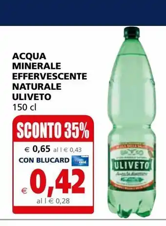 Acqua minerale effervescente naturale uliveto