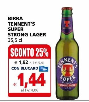 Il Gigante Birra tennent's super strong lager offerta