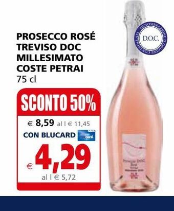 Il Gigante Prosecco rosè treviso doc millesimato coste petrai offerta