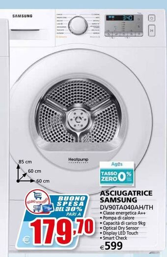 Il Gigante Asciugatrice samsung offerta