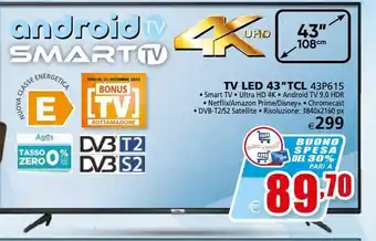 Il Gigante Tv led 43" tcl offerta