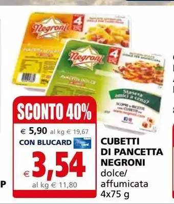 Il Gigante Cubetti di pancetta negroni offerta