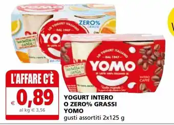 Il Gigante Yogurt intero o zero% grassi yomo offerta