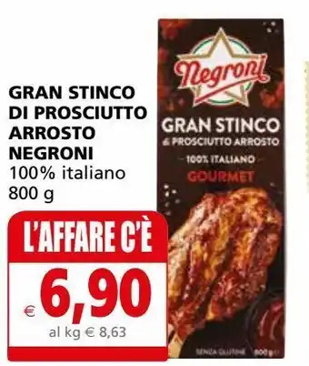 Il Gigante Gran stinco di prosciutto arrosto negroni offerta