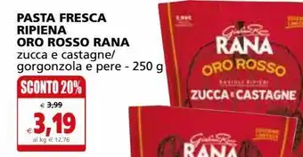 Il Gigante Pasta fresca ripiena oro rosso rana offerta